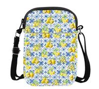 Borsa a tracolla Italia Limone Costiera Amalfitana Regali Italia Piastrelle Blu Limoni Borsa a tracolla Borsa da viaggio Italia Meridionale, Bluelemon Cb3, 111