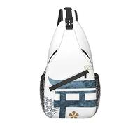 Borsa a tracolla Japanese Art Koi Fish Hiking Daypack Crossbody Shoulder Backpack Travel Chest Pack for Men Women
