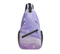 Borsa a tracolla Lavanda pastello Inchiostro viola Marmo Escursionismo Zaino a tracolla Zaino a tracolla da viaggio per uomo Donna