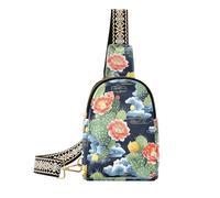 Borsa a tracolla leggera alla moda con cactus estate nera verde borsa a tracolla per le donne per il pacchetto di giorno, Cactus estate nero verde