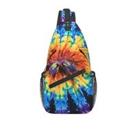 Borsa a tracolla leggera con stampa di parole e lezioni di matematica, per donne e uomini, per viaggi, escursionismo, corsa, sport, Exotic Tribe Tie Dye Style, Taglia unica