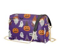 Borsa a tracolla leggera della cinghia a catena con capacità 2.5L per le | Gnomo carino da donna leggero con texture delicata sulla pelle alla moda frizione fine settimana casual gita carino boo