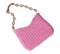 Borsa a tracolla leggera fatta a mano per le donne casual sotto le ascelle borsa a tracolla intrecciata per passeggiate in città e giornate in spiaggia borsa quadrata, B, One Size