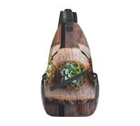 Borsa a tracolla leggera in legno di piante grasse, borsa a tracolla, zaino sportivo per donne e uomini, nero, taglia unica, Come nella foto, Taglia unica, Zaino da escursionismo