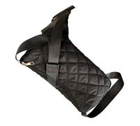 Borsa a tracolla leggera in poliestere, 29x17x10cm, nera, con tracolla regolabile