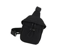 Borsa a tracolla leggera per sport all'aria aperta in nylon resistente all'acqua con tracolla regolabile e tasche multiple per tutti i giorni, Nero, As the pic show
