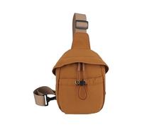 Borsa a tracolla leggera per sport all'aria aperta in nylon resistente all'acqua con tracolla regolabile e tasche multiple per tutti i giorni, Marrone, As the pic show