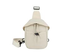 Borsa a tracolla leggera per sport all'aria aperta in nylon resistente all'acqua con tracolla regolabile e tasche multiple per tutti i giorni, Bianco, As the pic show