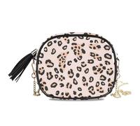 Borsa a tracolla leopardata beige per uomo bellezza con scomparti per carte di credito sopra la borsa a tracolla data