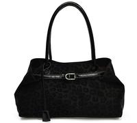 Borsa a tracolla leopardata grande ascellare borsa con manico superiore per donne lavoro uso quotidiano shopping appuntamenti, Nero , 14.17*4.72*7.87inch