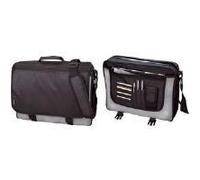 Borsa a tracolla LiGHTPAK "WAVE" poliestere tracolla nera/grigia con protezione spalla rimovibile maniglia per il trasporto (46