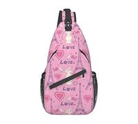 Borsa a tracolla Love in Paris, zainetto a tracolla, zaino a tracolla per viaggi, sport, corsa, escursionismo