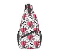 Borsa a tracolla Love Paris Tower, zaino a tracolla, zaino a tracolla per viaggi, sport, corsa, escursionismo