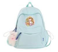 Borsa a tracolla Magi Madoka Magica capiente Madoka Kaname Zaino scolastico Zaino scolastico carino per studenti (con ciondolo Send A Bear)