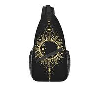 Borsa a tracolla Magic Sun Tarot Boho Hiking Daypack Crossbody Shoulder Backpack Travel Chest Pack for Men Women