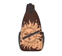Borsa a tracolla Magic Sun Tarot Mystic Boho Hiking Daypack Crossbody Shoulder Backpack Travel Chest Pack for Men Women