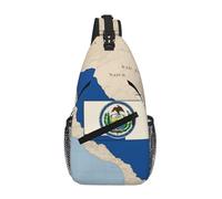 Borsa a tracolla Map01 con bandiera del Nicaragua, borsa a tracolla, tracolla in vita, marsupio unisex