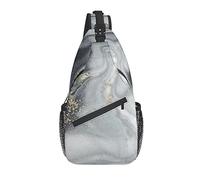 Borsa a tracolla Marmo grigio Astratto Splash Pastello Escursionismo Daypack Zaino a spalla a tracolla Zaino da viaggio per uomo Donna