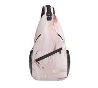 Borsa a tracolla Marmo rosa Astratto Pastello Luminoso Escursionismo Zainetto Zaino a spalla a tracolla Zaino da viaggio per uomo Donna