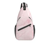 Borsa a tracolla Marmo rosa pastello astratto Escursionismo Daypack Zaino a spalla a tracolla Zaino da viaggio per uomo Donna