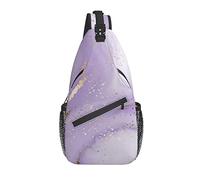 Borsa a tracolla Marmo Viola Pastello brillante Splash Escursionismo Zainetto Zaino a spalla a tracolla Zaino da viaggio per uomo Donna