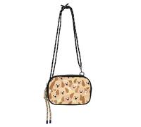Borsa a tracolla marrone con cane carino cartone animato per uomo Comfort con slot per carte di credito sopra la borsa a tracolla Avere un pasto bolsos s para mujeres