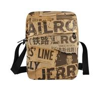 Borsa a tracolla marrone retrò patchwork per giornali per le donne borsa a tracolla borsa a tracolla borse a tracolla per le donne Borsa a mano per donna Cinghia regolabile per affari