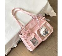 Borsa a tracolla/messenger Y2K vintage di grande capacità, in stile trasparente e con motivo a mais, di moda per lo stile di strada, adatta per lo shopping, i pendolari, i regali, le feste, le convent