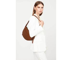 Borsa a tracolla mezzaluna SUAVE ACE Marrone TU