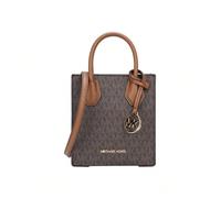 Borsa a tracolla Michael Kors Mercer Extra Small in pelle con logo, colore marrone 35T1GM9C0I Modello monogrammaCloruro di polivinile