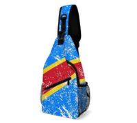 Borsa A Tracolla Militare The Democratic Republic Of The Congo Antifurto Zaino Monospalla Poliestere Zainetto Per Alpinismo Trekking Viaggio 19X39Cm