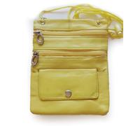 Borsa A Tracolla Mini In Vera Pelle Per Passaporto E Documenti D'Identità