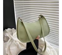 Borsa a tracolla minimalista a tinta unita con chiusura a cerniera, borsa a mezzaluna elegante e semplice, borsa a tracolla con cerniera, borsa in finta pelle a tinta unita, bordeaux Colore unicoPoliu