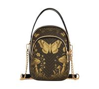 Borsa a tracolla moda casual impermeabile carino Fairycore floreale | Cinghia staccabile resistente della catena dell'oro dello strappo del poliestere per il viaggio & lo shopping