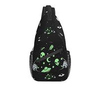 Borsa a tracolla modello alieni Borsa a tracolla casual a tracolla Zaino UFO Zaino da giorno per viaggi, sport, escursionismo, palestra