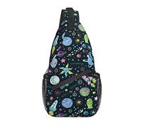 Borsa a tracolla modello alieni Borsa a tracolla casual a tracolla Zaino UFO Zaino da giorno per viaggi, sport, escursionismo, palestra