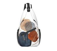 Borsa a tracolla Modern Art Abstract Stone Hiking Daypack Crossbody Shoulder Backpack Travel Chest Pack for Men Women