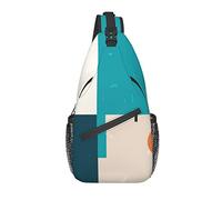 Borsa a tracolla Modern Art Geometric Boho Hiking Daypack Crossbody Shoulder Backpack Travel Chest Pack for Men Women