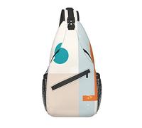 Borsa a tracolla Modern Art Geometric Boho Pastel Hiking Daypack Crossbody Shoulder Backpack Travel Chest Pack for Men Women
