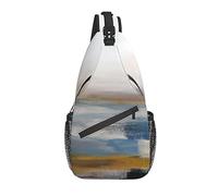 Borsa a tracolla Modern Art Paint Abstract Hiking Daypack Crossbody Shoulder Backpack Travel Chest Pack for Men Women