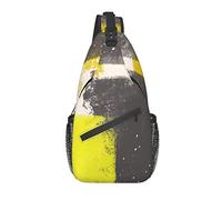 Borsa a tracolla Modern Art Yellow Grey Abstract Paint Escursionismo Daypack Crossbody Shoulder Backpack Travel Chest Pack for Men Women