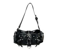 Borsa a tracolla moderna con borchie accattivanti, tracolla regolabile sotto le ascelle borsa per gli amanti della moda borchiata borsa gotica in pelle PU pelle PU ascella estetica estetica quotidiana