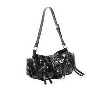 Borsa a tracolla moderna con borchie accattivanti tracolla regolabile sotto le ascelle borsa per gli amanti della moda borsa borchiata in pelle PU