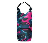 Borsa a tracolla moderna mimetica magenta nera leggera bottiglia d'acqua salvaspazio escursionismo portabottiglie da 60/60/81/1134 ml per passeggiate quotidiane, escursioni e altre attività all'aperto