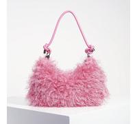 Borsa a tracolla morbida e soffice dai colori pastello, borsa a spalla stile Y2K per l'autunno, borsa da viaggio carina per ragazze, elegante clutch affascinante per l'inverno, borsa hobo, nuova borsa