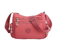 Borsa a tracolla multi-scomparto, borsa a tracolla in nylon | portamonete multitasche,borsa a tracolla casual con molteplici tasche, nylon di grande capacità, spallacci regulabl, Rosa, Consulte la