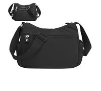 Borsa a tracolla multifunzionale da donna, borsa a tracolla con scomparti multipli | borsa da donna alla moda | borsa a tracolla casual con molteplici tasche, nylon di grande capacità, cinghie, Nero