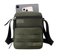 Borsa a tracolla multitasca, impermeabile, per uomo, lavoro, viaggi d'affari, con funzione resistente all'usura, una borsa casual a tracolla per un design portatile, verde militare, Consulte la