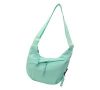 Borsa a tracolla multiuso in tela con ampio scomparto portaoggetti con tasche multiple per studenti e borsa a tracolla professionale, Verde, One Size