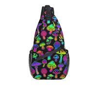 Borsa a tracolla Mushroom Magic Trippy Escursionismo Daypack Zaino a spalla a tracolla Zaino da viaggio per uomo Donna